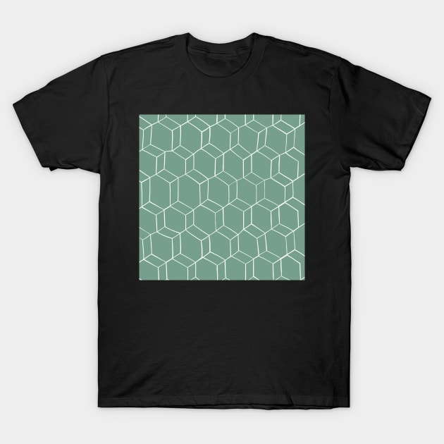 Green geometric pattern T-Shirt by smoochugs